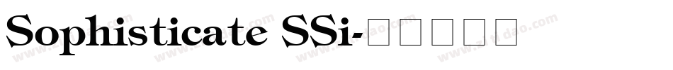 Sophisticate SSi字体转换